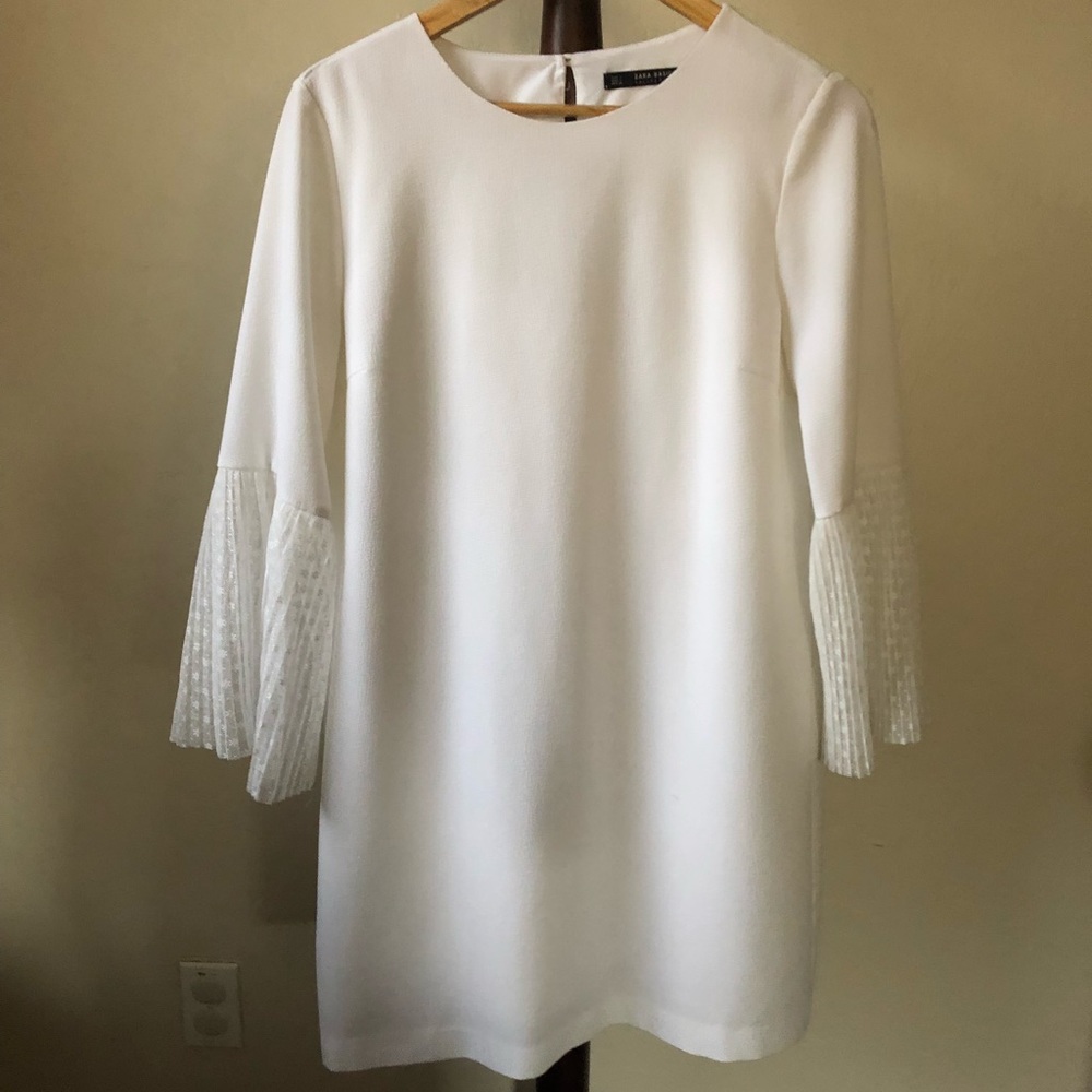 Zara women’s white bell sleeve dress